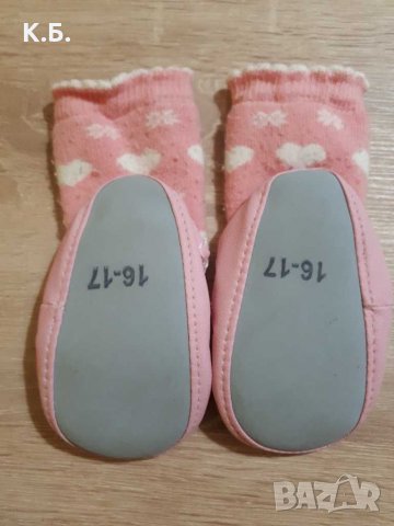 Бебешки мокасини/ тип чорапче р-р 16/17, снимка 2 - Бебешки чорапи - 32794983