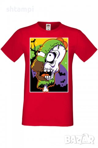 Мъжка тениска The Simpsons Homer Simpson 02,Halloween,Хелоуин,Празник,Забавление,Изненада,Обичаи,, снимка 3 - Тениски - 38136367