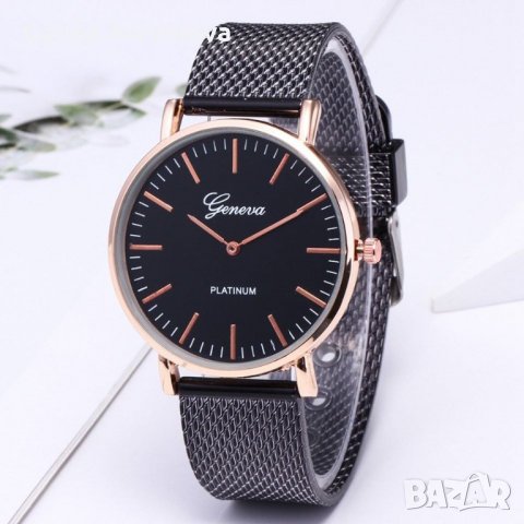 ПРОМОЦИЯ !!!! Стилен дамски,кварцов часовник Geneva Platinum., снимка 2 - Дамски - 27873063