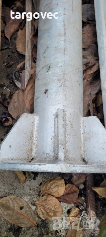 масивна тежка 4 метра дебелостенна стоманена поцинкована колона, снимка 4 - Други машини и части - 52384928