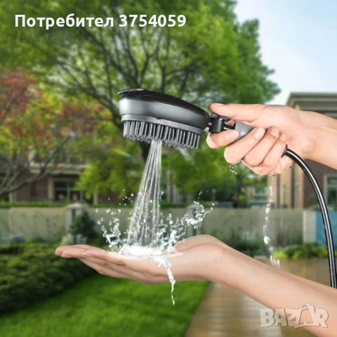 Преносим душ 8L за кучета, велосипеди и спортни принадлежности – без електрическо захранване, с ръчн, снимка 6 - Други - 53085278