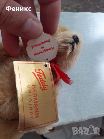 Оригинално плюшено мече Teddy Hermann, снимка 3 - Антикварни и старинни предмети - 51512095