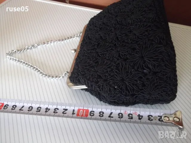 Чанта дамска в оплетка и ръкавици на 1 кука стара, снимка 8 - Чанти - 49701864