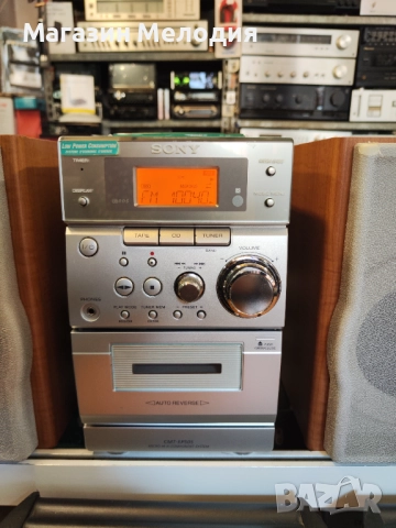 Аудиосистема SONY CMT-EP505 с две тонколони. Радио и диск работят без проблем, касетата свири много , снимка 4 - Аудиосистеми - 48443757