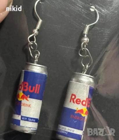 Red Bull енергийна напитка кенче мини висулка за бижу колие обеци ключодържател и др, снимка 2 - Други - 48829673