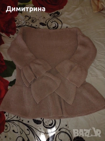Много красива и ефектна плетена блузка, снимка 2 - Блузи с дълъг ръкав и пуловери - 52834944