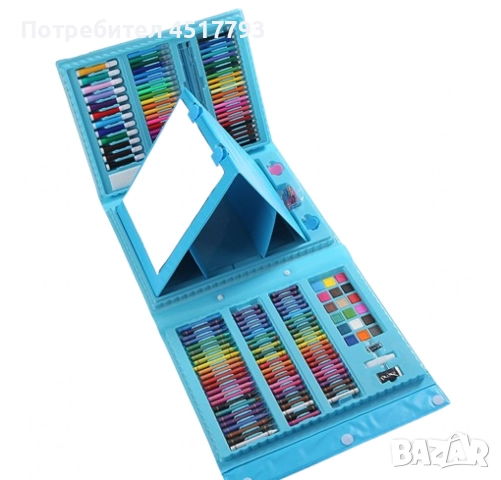 Детски комплект за рисуване в куфар от 208 части, снимка 3 - Рисуване и оцветяване - 52589343