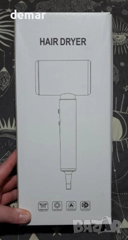 Сешоар за жени и мъже - HundoPony 2000W мощен сешоар с 1 концентратор, професионален йонен, снимка 10 - Сешоари - 52106597