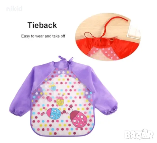 Бебешки лигавник с ръкави непромокаем многократен гумиран, снимка 11 - Други - 27143427