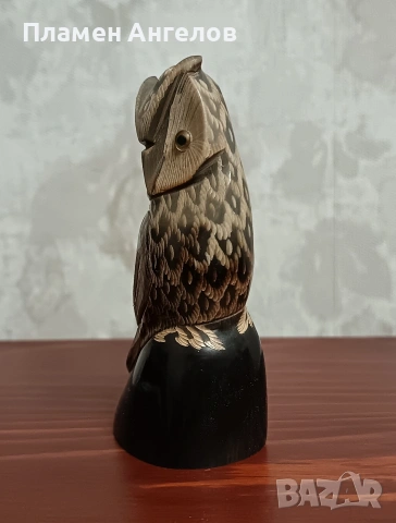 Винтидж фигурка от естествен рог, снимка 3 - Колекции - 53587488