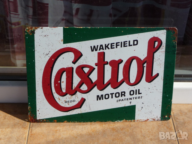 Метална табела кола Castrol motor oil Кастрол моторно масло реклама, снимка 2 - Рекламни табели - 44879683