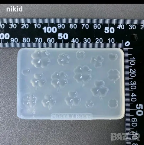 Мини детелини детелина силиконов молд форма фондан смола шоколад, снимка 3 - Форми - 48996327