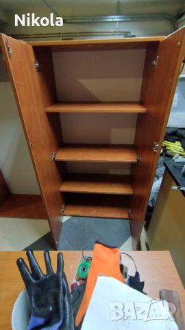 Офис шкаф - двукрил гардероб с рафтове 80/160/40 - 4 рафта, снимка 4 - Гардероби - 40875635