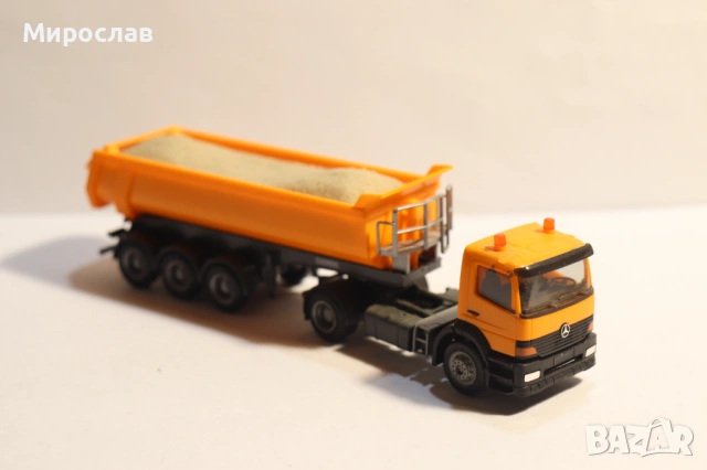 HERPA H0 1/87 MERCEDES ATEGO САМОСВАЛ ГОНДОЛА МОДЕЛ КАМИОН, снимка 6 - Колекции - 53129032