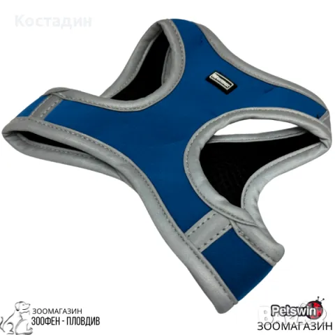 Нагръдник за Куче - XS, S, M, L размер - Синя разцветка- Soft Elastic Reflective Vest- Pet-Interest