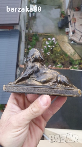 Стара фигура на Лъв с позлата, снимка 7 - Колекции - 52612154