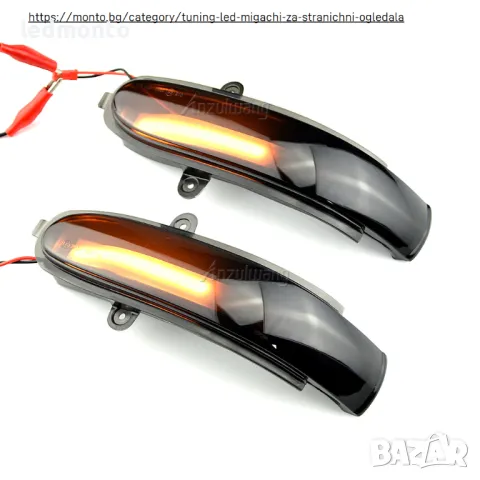 LED мигачи с динамичен ефект за огледала Mercedes W203, S203, CL203 (2001–2007), снимка 2 - Части - 50276356