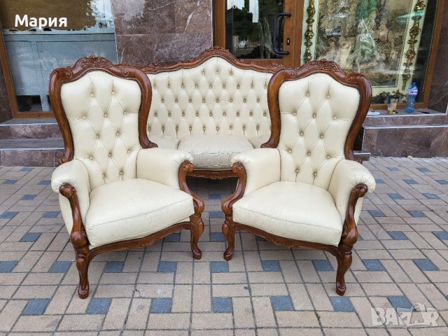 Италианска барокова холна гарнитура 032, снимка 9 - Дивани и мека мебел - 43813968