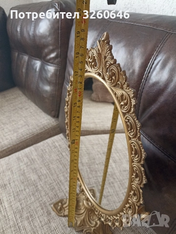 Месингово винтидж огледало , снимка 3 - Огледала - 53400170