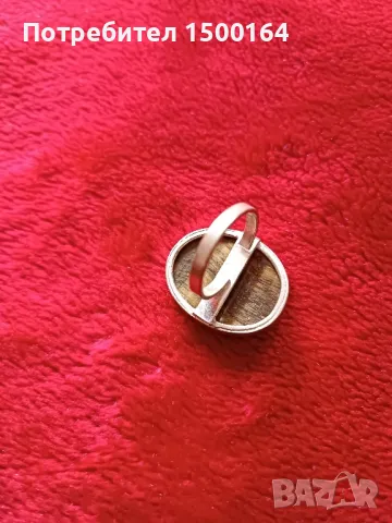 пръстен от тигрово око и карнелиан, снимка 6 - Пръстени - 48077388