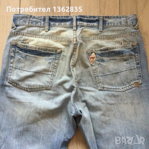 НОВИ сини прави дънки панталон DENIM 73 размер 36 / 30 от САЩ, снимка 7 - Дънки - 43734616