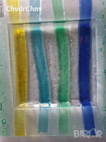 2бр Murano пепелници 17см-20см/стар италиански стъклен пепелник/квадратна чиния от Мурано стъкло, снимка 10 - Декорация за дома - 48069584