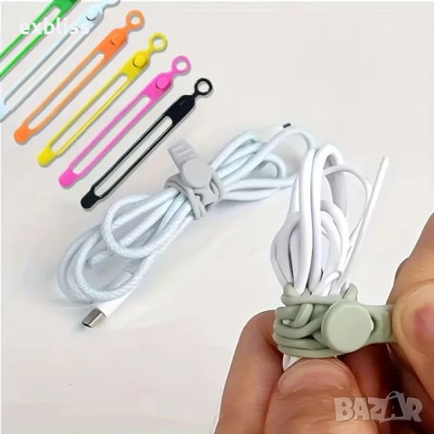 Силиконови органайзери за кабели 10 бр.