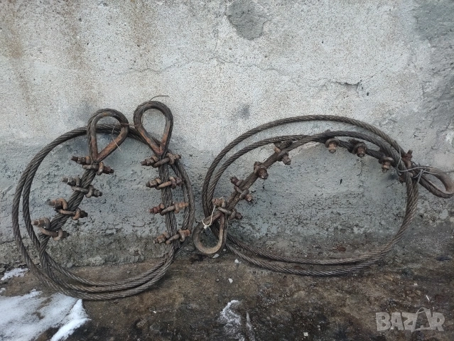 Стоманени въжета (Сапани) Ф18мм – 2 броя х 4 метра ​