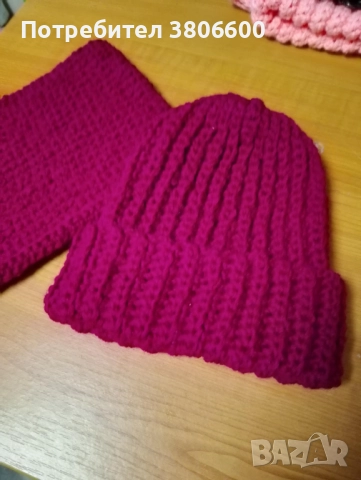 Зимна топла шапка с шал, снимка 10 - Шапки - 52774509