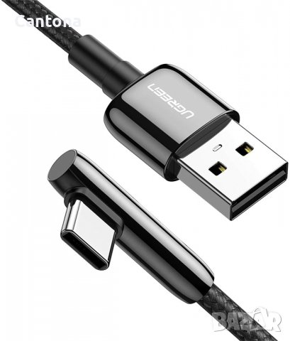 Ugreen kutni USB - USB Type C кабел 5 A Quick Charge 3.0 AFC FCP - 2 метра, снимка 2 - Кабели и адаптери - 40112243