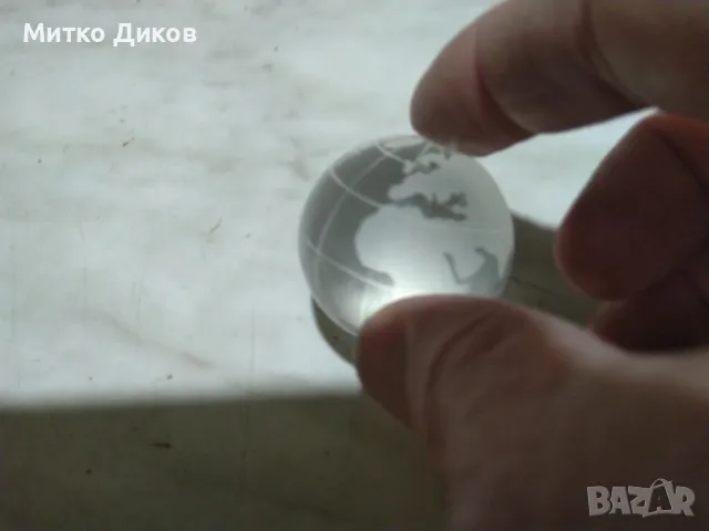 Кристална топка на земното кълбо фи 40мм, снимка 3 - Декорация за дома - 48998193