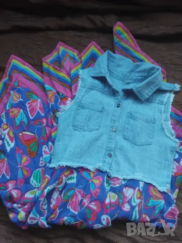 Детска Рокля за 9-10 годишна възраст, снимка 2 - Детски рокли и поли - 49830575