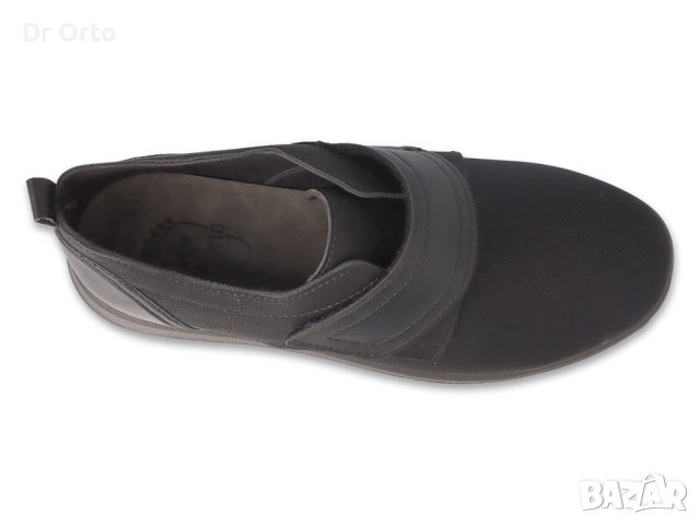 Черни ортопедични обувки с лепки Dr Orto Casual, Черни, снимка 4 - Ежедневни обувки - 43497395