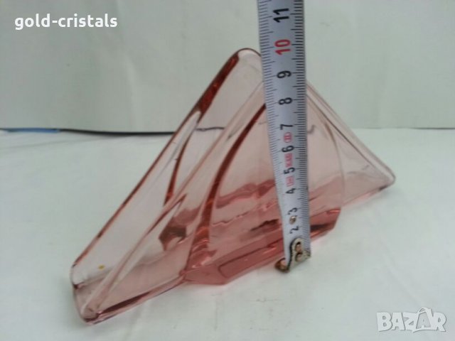 Стар стъклен салфетник, снимка 4 - Антикварни и старинни предмети - 27240431