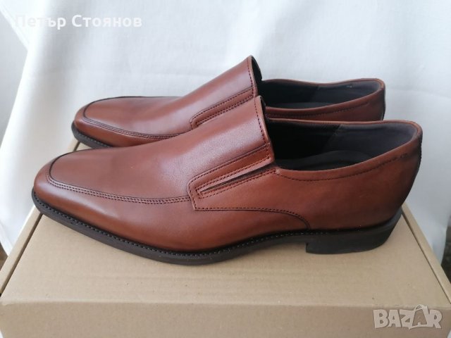Елегантни мъжки обувки от естествена кожа ECCO №46, снимка 1 - Официални обувки - 33407453