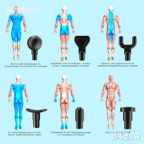 AERLANG масажен пистолет, масажен пистолет, масажор за дълбоки тъкани, масажен пистолет, пистолет за, снимка 4 - Масажори - 48717730