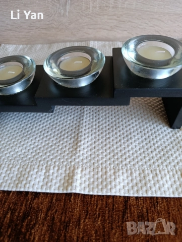 Свещник трио, снимка 3 - Декорация за дома - 52426209