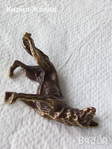 Бронзова фигурка на куче 52774, снимка 3 - Антикварни и старинни предмети - 53220792