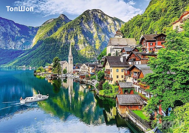 Пъзел Trefl от 1000 части - Халщат, Австрия, снимка 2 - Пъзели - 40346549