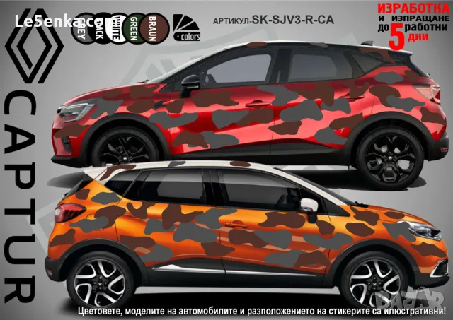 Renault Austral SK-SJV3-R-AU Кaмуфлаж Офроуд Джип Пикап Лодка Camouflage Off-Road стикери, снимка 3 - Аксесоари и консумативи - 47917860