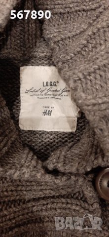 Сив пуловер H&M Logg , снимка 2 - Блузи с дълъг ръкав и пуловери - 35232974
