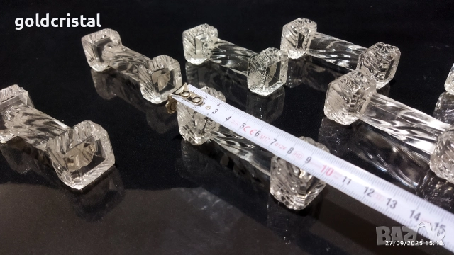 кристални поставки за прибори за маса, снимка 2 - Антикварни и старинни предмети - 52899843