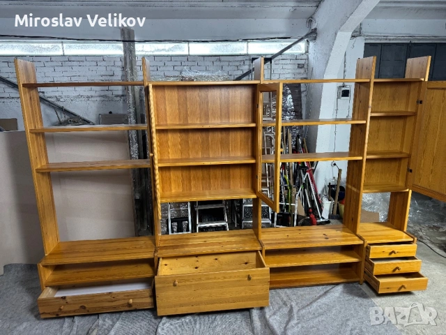 Холова секция от масивно дърво с гардероб, закачалка и деа шкафа за обувки , снимка 7 - Секции и витрини - 53470056