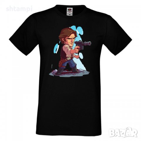 Мъжка тениска Star Wars Han Solo Star Wars Игра,Изненада,Подарък,Геймър, , снимка 3 - Тениски - 36809191