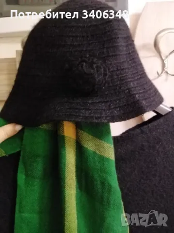 Лот от шал, шапка, кожени ръкавици, снимка 4 - Шапки - 48008285