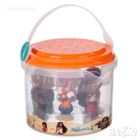 🛁🌊 Комплект играчки за баня с 5 фигурки – Смелата Ваяна 2 (2024) и Мауи, снимка 2 - Кукли - 43179897