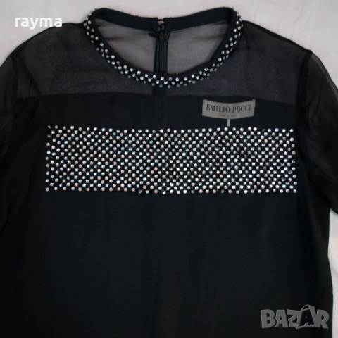 -70% Нова черна официална рокля с камъни Сваровски на Emilio Pucci. 