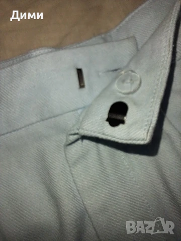 Светло син Широк панталон от лен S-М р-р, снимка 4 - Панталони - 51132080