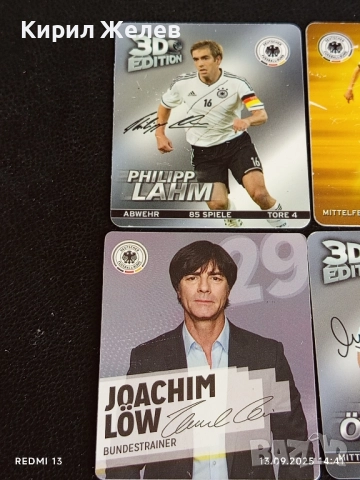 Колекционерски картички на футболисти МЕСУТ ЙОЗИЛ,БАЛЛАК,ЛАМ,АНДРЕАС БЕК 51035, снимка 2 - Колекции - 51701063