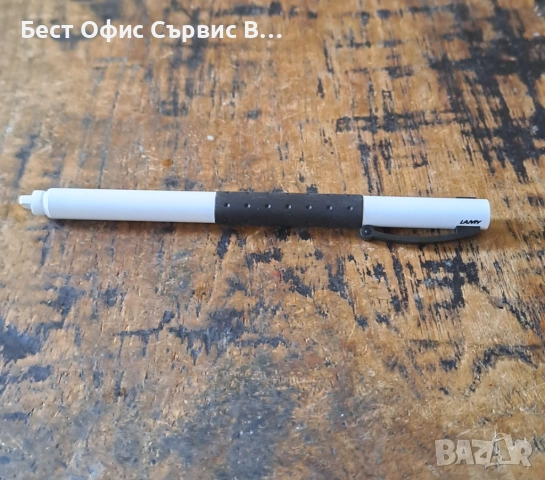 ролер Lamy Лами бял с черен гумен грип модел 377, снимка 5 - Ученически пособия, канцеларски материали - 52789466